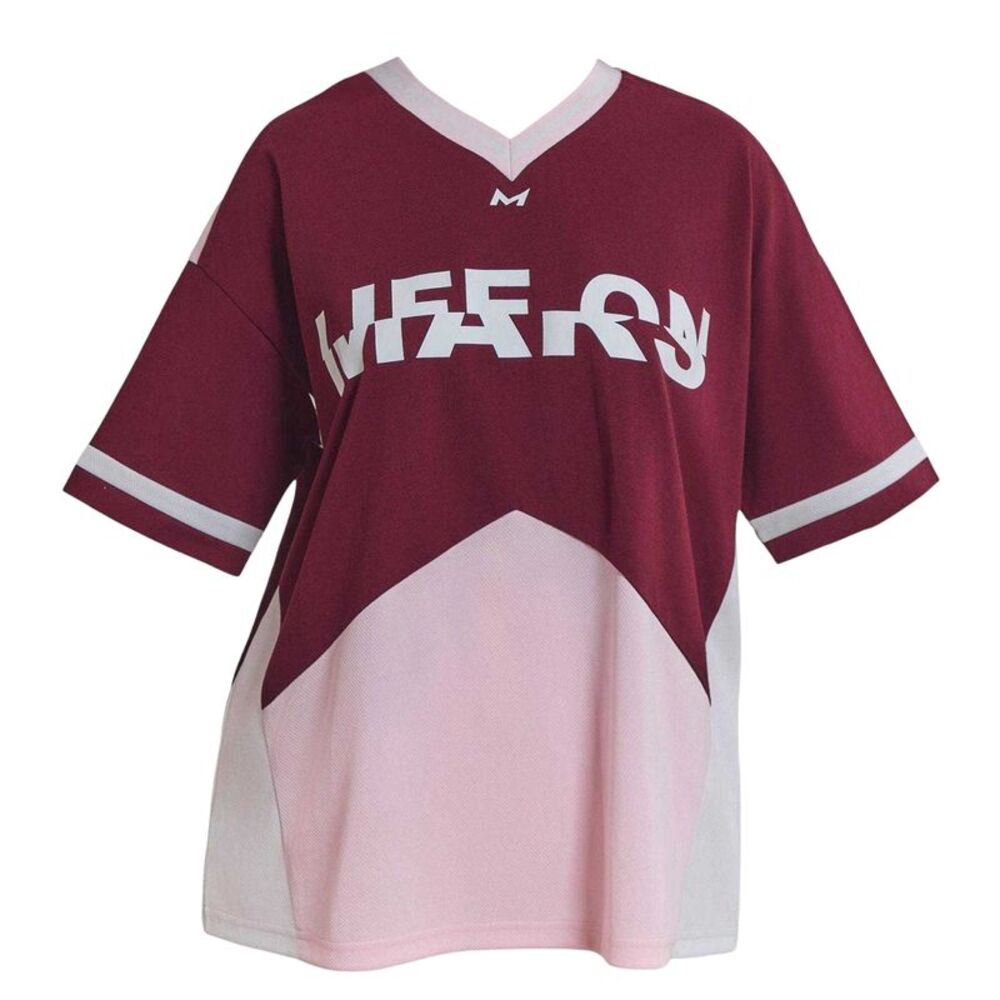 Mars Womens/Ladies Tate Jersey Oversized T-Shirt / Pink/Maroon
